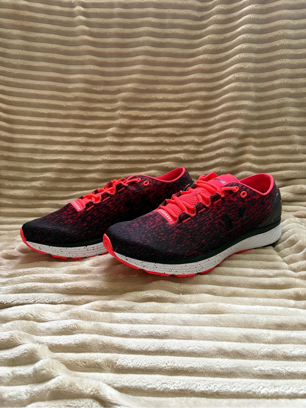 Under Armour Men’s Running Sneakers - Black & Neon Pink
